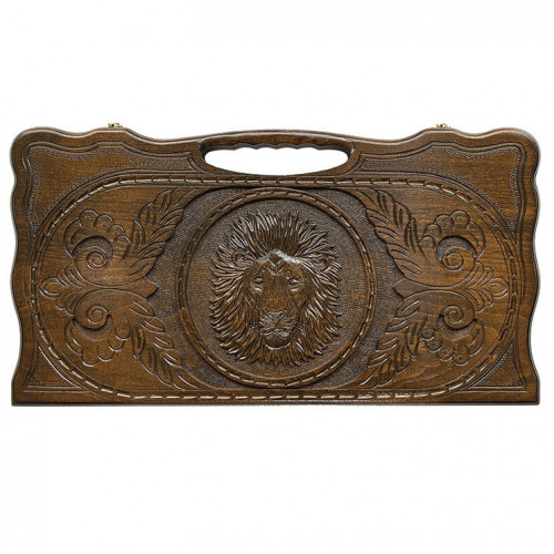 Нарды резные "Лев 2" с ручкой Нарды резные "Лев 2" с ручкой